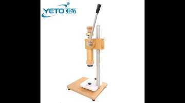 manual perfume crimping machine training video