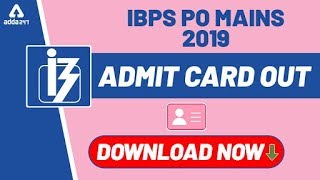 IBPS PO Mains Admit Card Out - Download IBPS PO (Mains) Admit Card 2019