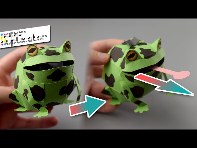 Making a Paper Frog with TONGUE THRUSTING ACTION | Paper
