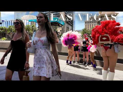 Las Vegas strip walk, beautiful people, insane energy 🔥