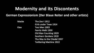A history of modern art in 73 lectures: lecture 42 (Der Blaue Reiter / German Expressionism)