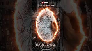 Most Powerful Varaha Avatar Drawing! Wait for the reveal... 😍 #drawing #youtubeshorts #shorts #art