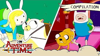 Fionna and Cake vs. Finn and Jake! Mega Adventures Compilation | Adventure Time | Cartoon Network
