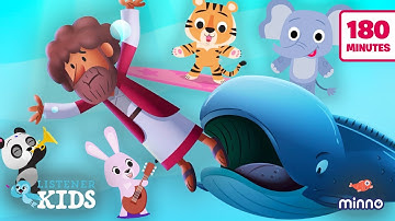 The Story of Jonah and the Whale! 🐳 ✝️ PLUS 3 Hours of Bible Stories & Songs for Kids