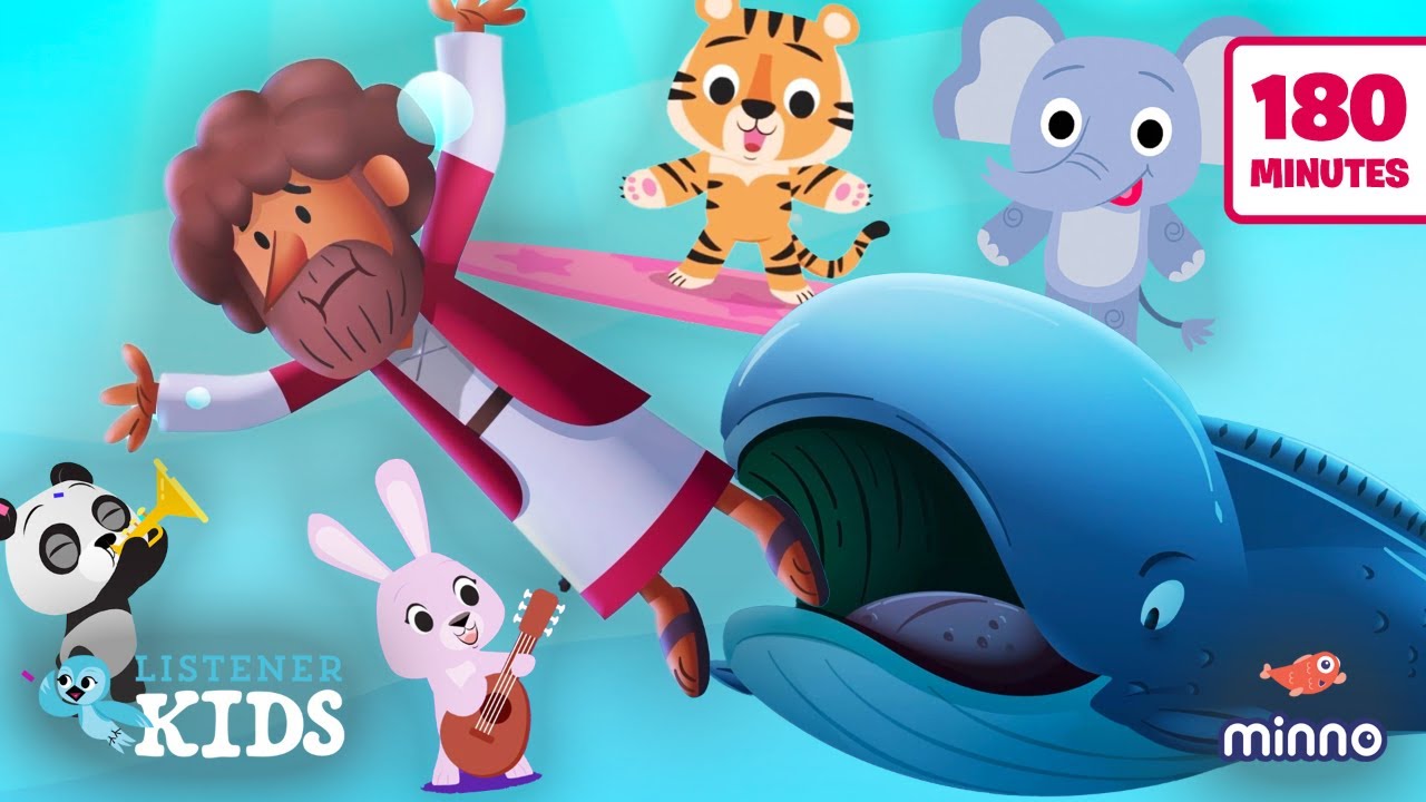 The Story of Jonah and the Whale! 🐳 ✝️ PLUS 3 Hours of Bible Stories & Songs for Kids