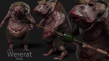Wererat King | Unreal Engine 4/5 (FAB) and Unity horror character
