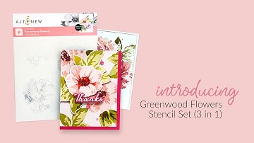 Gorgeous Greenwood Flowers Layering Stencils for Card Making