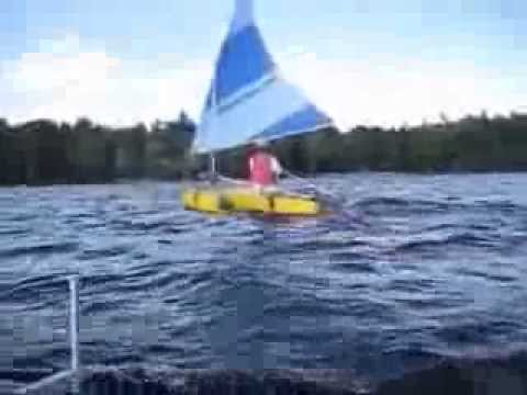 Sail Kit for WaveWalk Kayak "W" Boat Catamaran - YouTube