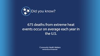 Heat related deaths and illnesses are preventable