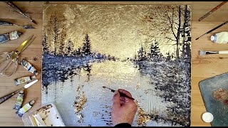 видео: Пишем красивый золотой закат картинка: Пишем красивый золотой закат