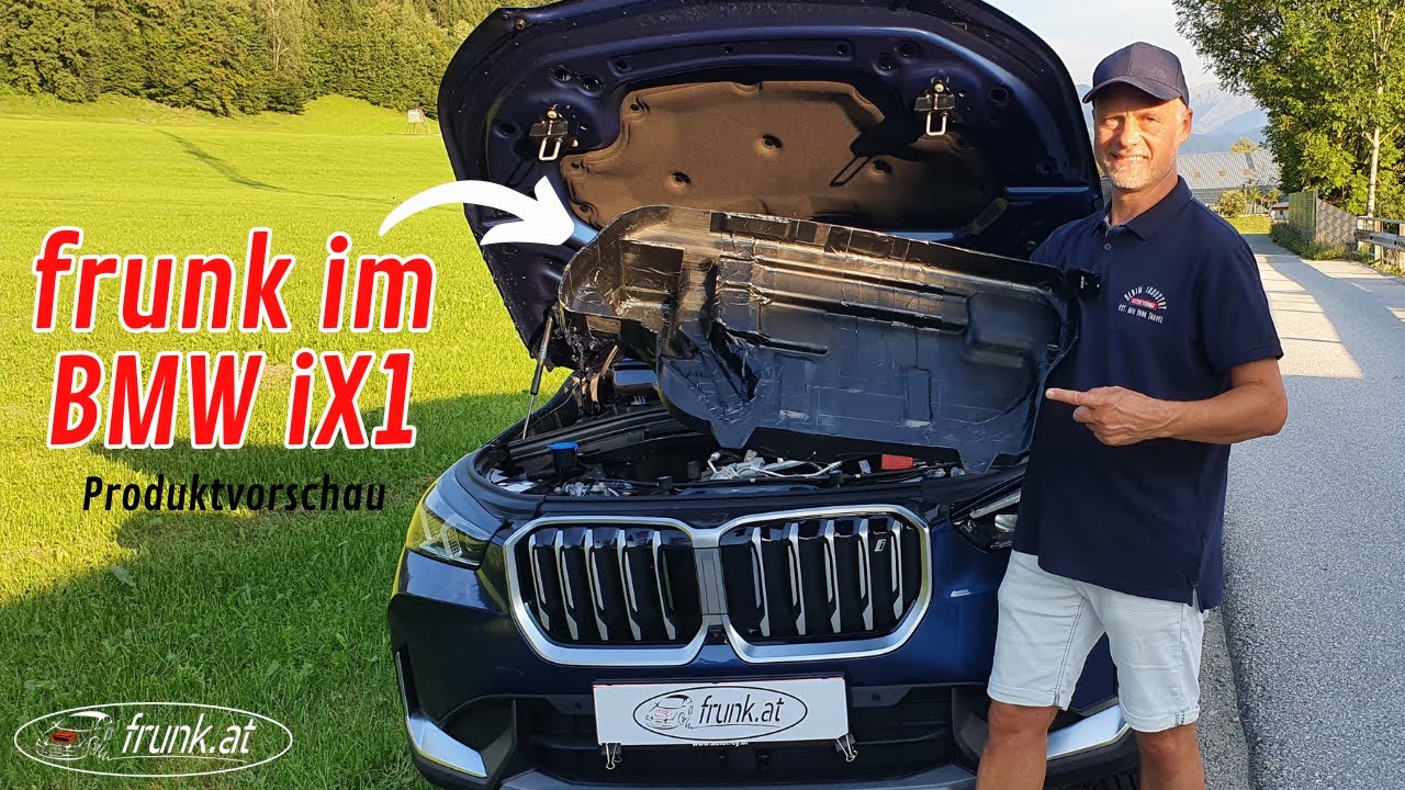 frunk (front boot) in the BMW iX1 / product preview #frunk #bmwix1  #electriccars 