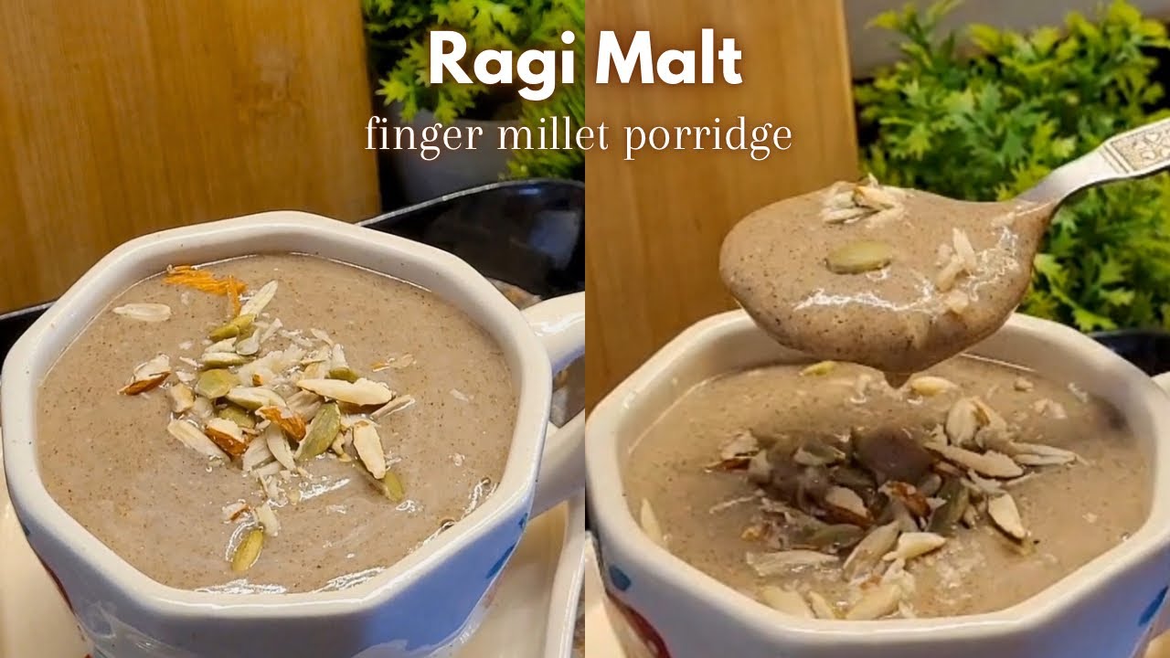Ragi Malt Recipe | Finger Millet Porridge | नाचनी का माल्ट | Gluten ...
