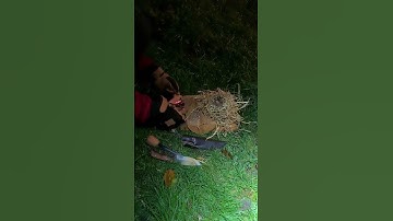 Fire Lighting with Char Cloth and Tinder Bundle