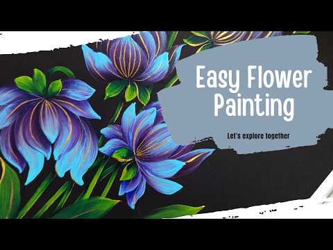 Anyone Can Paint This Flower 🌸 (You Won’t Believe How Easy It Is! ) Day 24 Tutorial