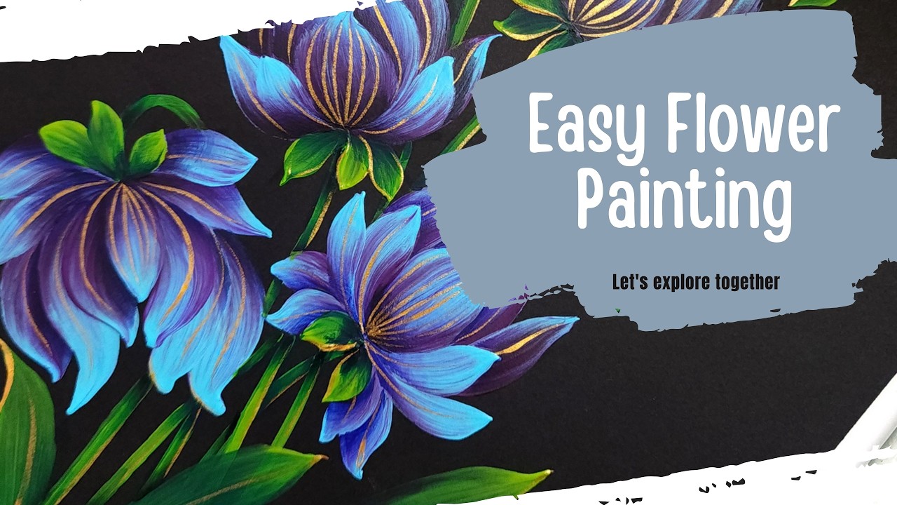 Anyone Can Paint This Flower 🌸 (You Won’t Believe How Easy It Is! ) Day 24 Tutorial