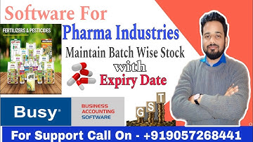 Best Software For Pharma Industries. Busy Software For Medical. Maintain Expiry With Bath in Busy.