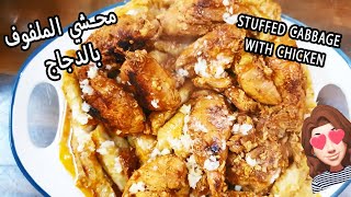 محشي الملفوف بالدجاج  ||  Stuffed cabbage with chicken