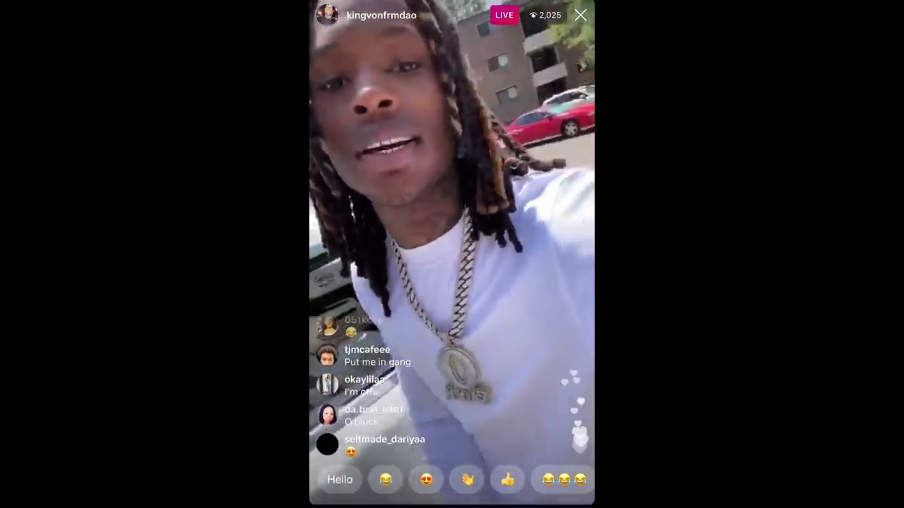 King Von In The Hood Fight Starts LIVE 