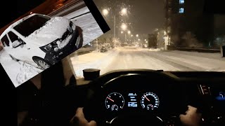 Volkswagen Transporter T6 2.0 TDI 102 hp POV Test Drive | Snow Drive, Transporter Test...