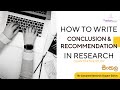 How to Write a Strong Conclusion and Recommendations Chapter: With 5 key areas! (Sinhala | සිංහල).