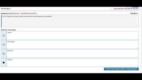 PSY101 Quiz No 02 | Spring 2021 | Eman Institute of computer skills