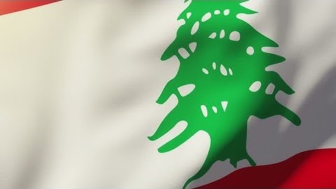 4K Lebanon flag waving in the wind. Looping sun rises style. Animation loop Stock video