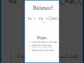 Balancing Chemical Equations Steps