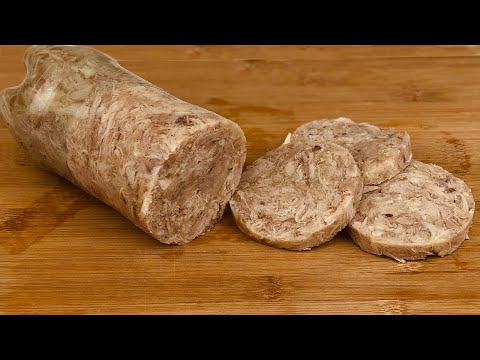 Video: Hausgemachte Hühnerwurst Mit Perlgerste. Schritt-für-Schritt-Rezept Mit Foto