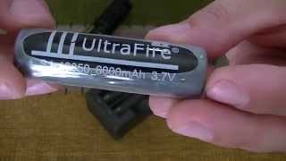Ultrafire 18650 6000Mah Rechargeable Battery Unboxing