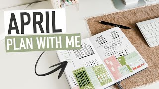 Bullet Journal APRIL PLAN WITH ME 2021 | plant watering schedule \& spring to-do list