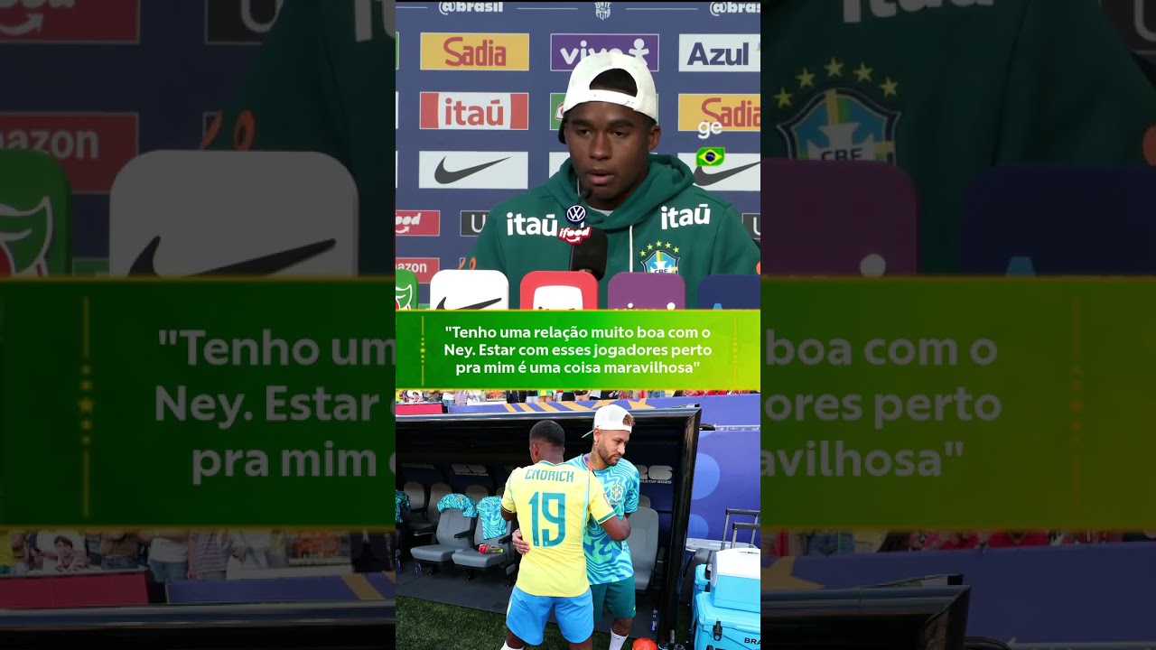 ENDRICK FALA DA RELAÇÃO COM NEYMAR | #shorts | Copa do Mundo 2026 | ge.globo