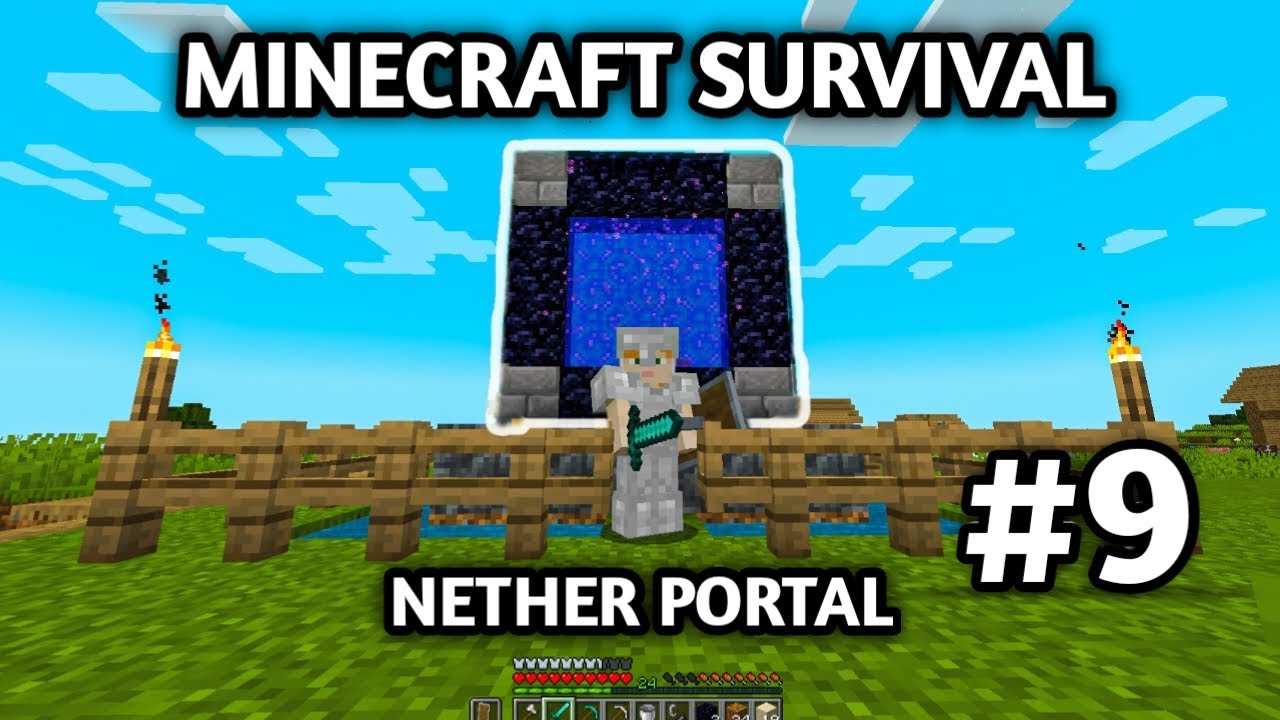 I MADE NETHERPORTAL IN MINECRAFT SURVIVAL | EPISODE 9 | #9 | how to ...