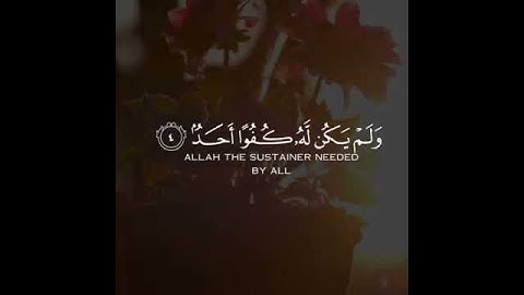 سورة الاخلاص اجمل صوت