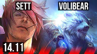 SETT vs VOLIBEAR (TOP) | 5/0/1, 800+ games | KR Diamond | 14.11