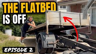 The Flatbed Has to Go! Preparing the Truck for a Fridge Box Body - Episode 2