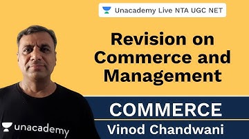 Revision on Commerce and Management | Unacademy Live NTA UGC NET | Dr. Vinod Chandwani