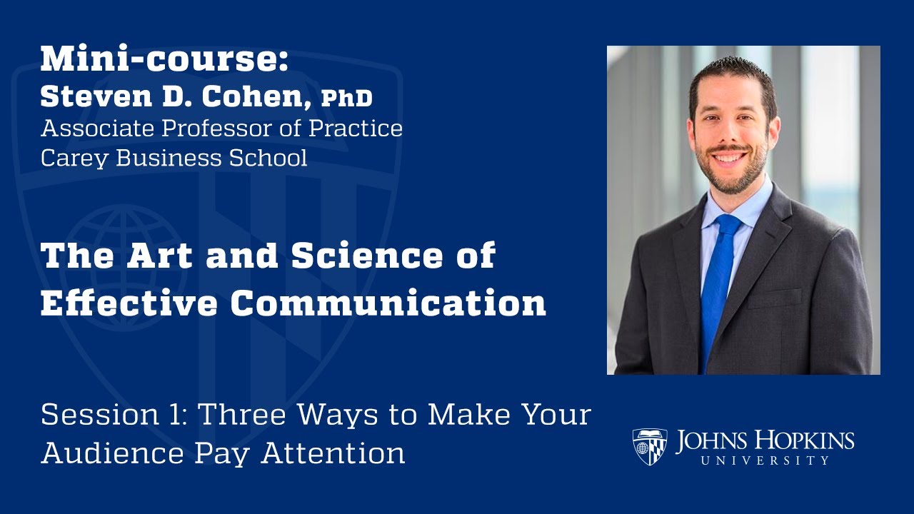 Session 1: The Art and Science of Effective Communication - YouTube