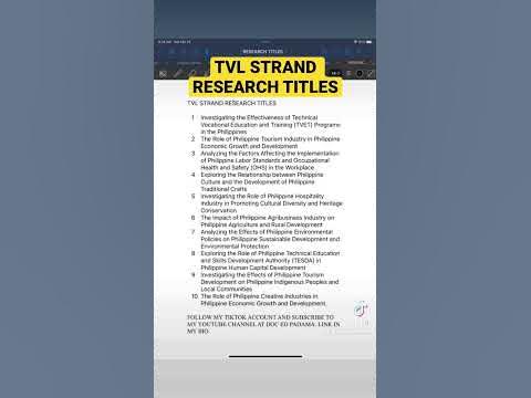 qualitative research paper about tvl strand