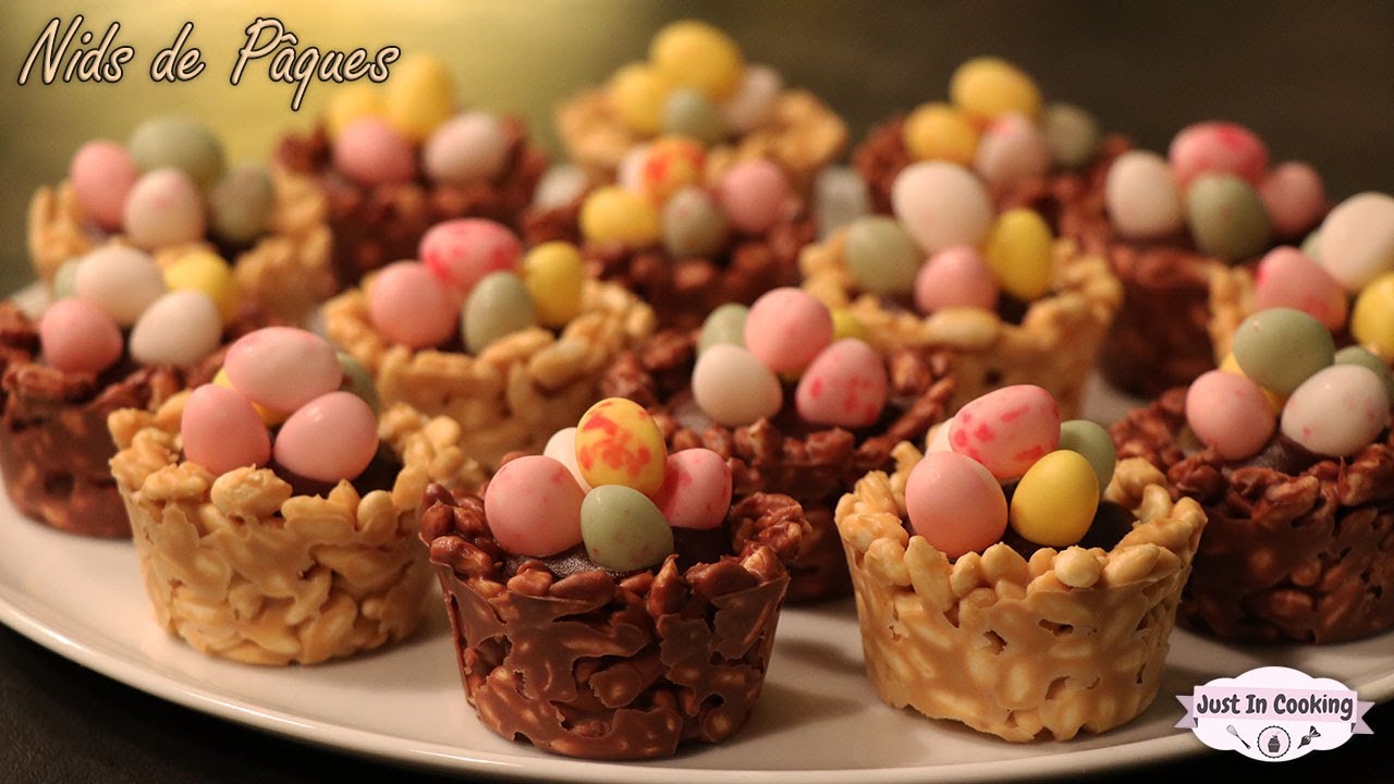 Recette Des Nids De Paques Au Riz Souffle Et Chocolat Youtube