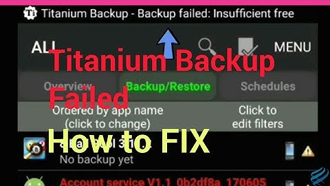 Titanium Backup Solved Error | Backup Fix 2017