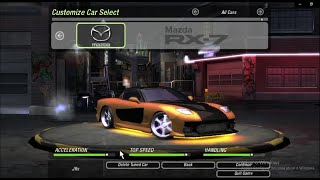 How to customize han's RX - 7 in need for speed underground 2