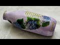 How To Make Decoupage On Glass Bottles With Rice Paper - Tutorial Decoupage Art For Beginners