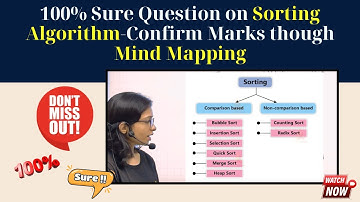 Sure Shot Question on Sorting Algorithm through Mind mapping|GATE Computer Science|UGC NET CS|DSA