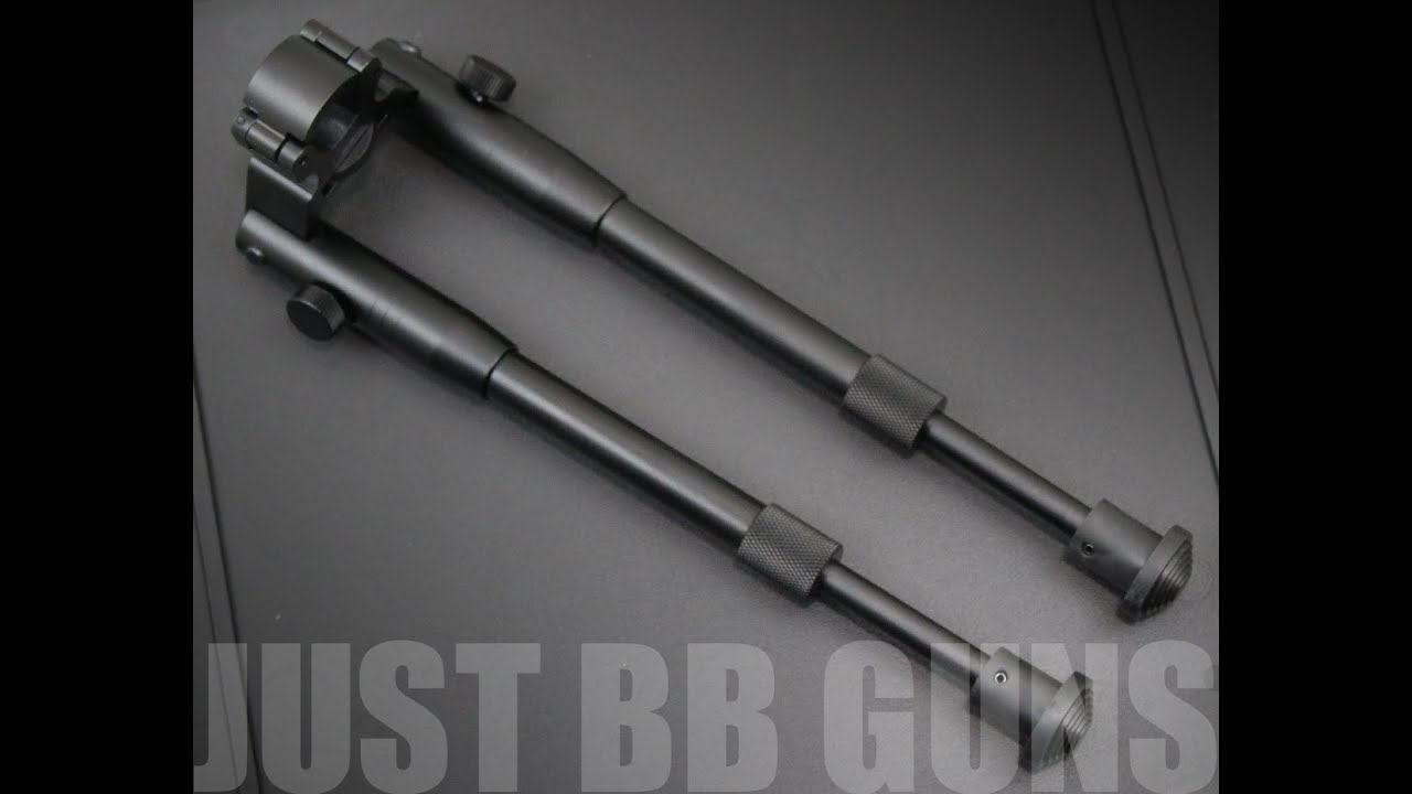 Black 10''inch Quick Barrel Clamp-on Mount Adjustable Bipod for Hunting&Shooting 