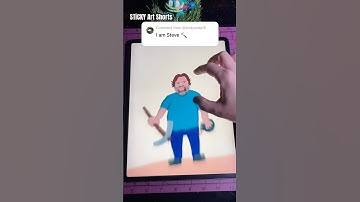 Zooming Until I Find 👁️Eye am STEVE Drawing in infinity Zoom Art #zoom #art #shorts