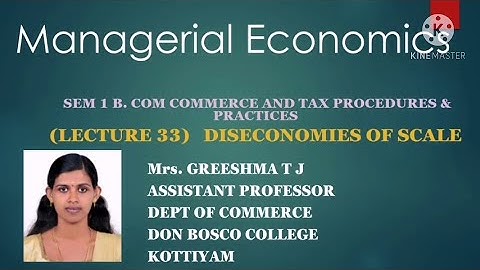 LECTURE 33 MANAGERIAL ECONOMICS SEM 1 B.COM TAXATION