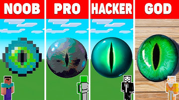 MINECRAFT NOOB vs PRO vs HACKER vs GOD Minecraft Pixel art: Eye of The Ender / Animation