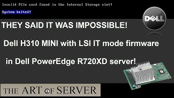 Dell H310 mini with LSI IT mode firmware