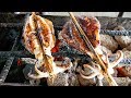 Cambodian Street Food - GIANT GRILLED SQUID and MEAT MARATHON in Phnom Penh, Cambodia!