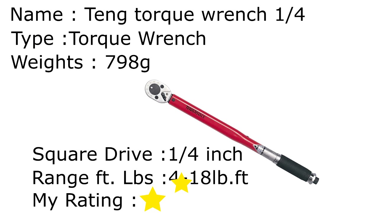 Teng Torque Wrench 1/4 YouTube